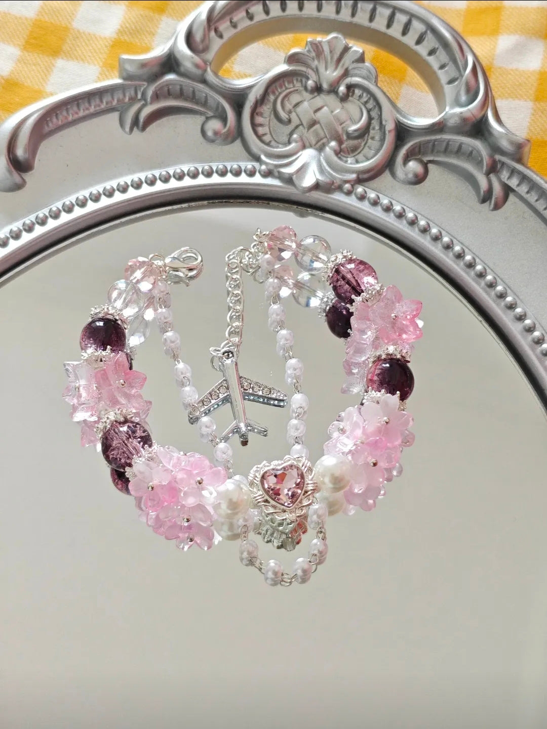 179 Pink heart bracelet