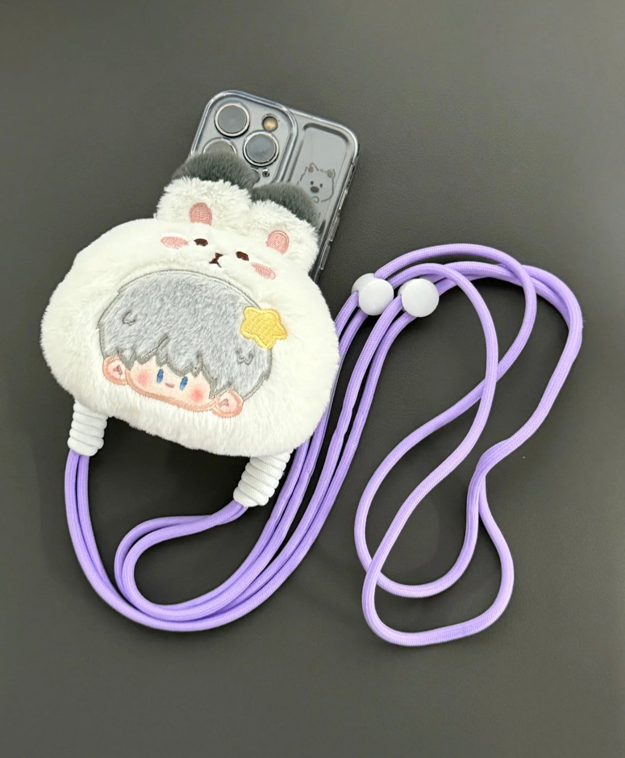 228Cute and practical phone back clip pouch accessory