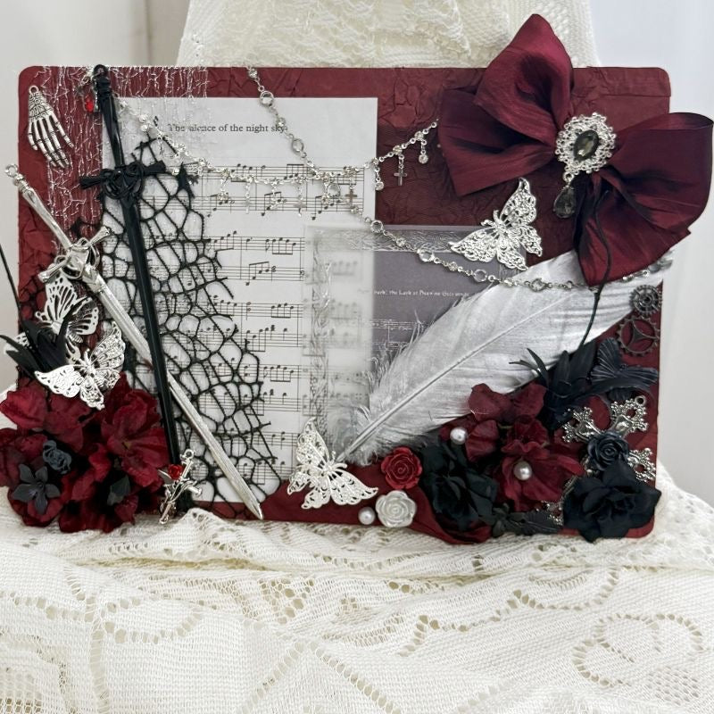 101 Full Red Gothic Theme Set DIY Kit A4