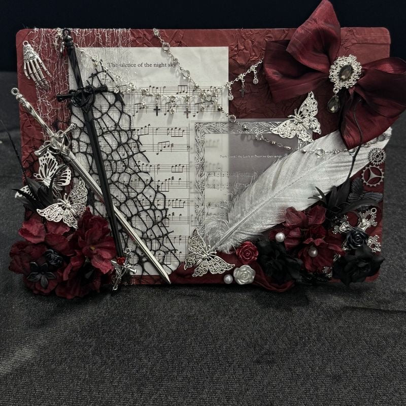 101 Full Red Gothic Theme Set DIY Kit A4