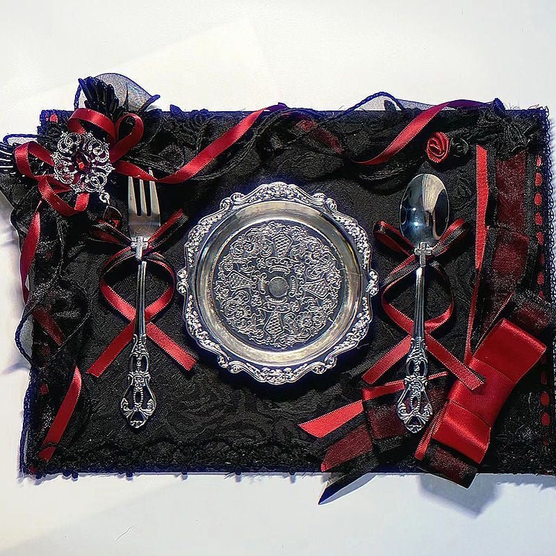 099 Full Red Gothic Theme Set DIY Kit A4
