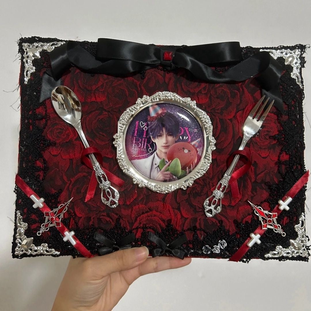 099 Full Red Gothic Theme Set DIY Kit A4