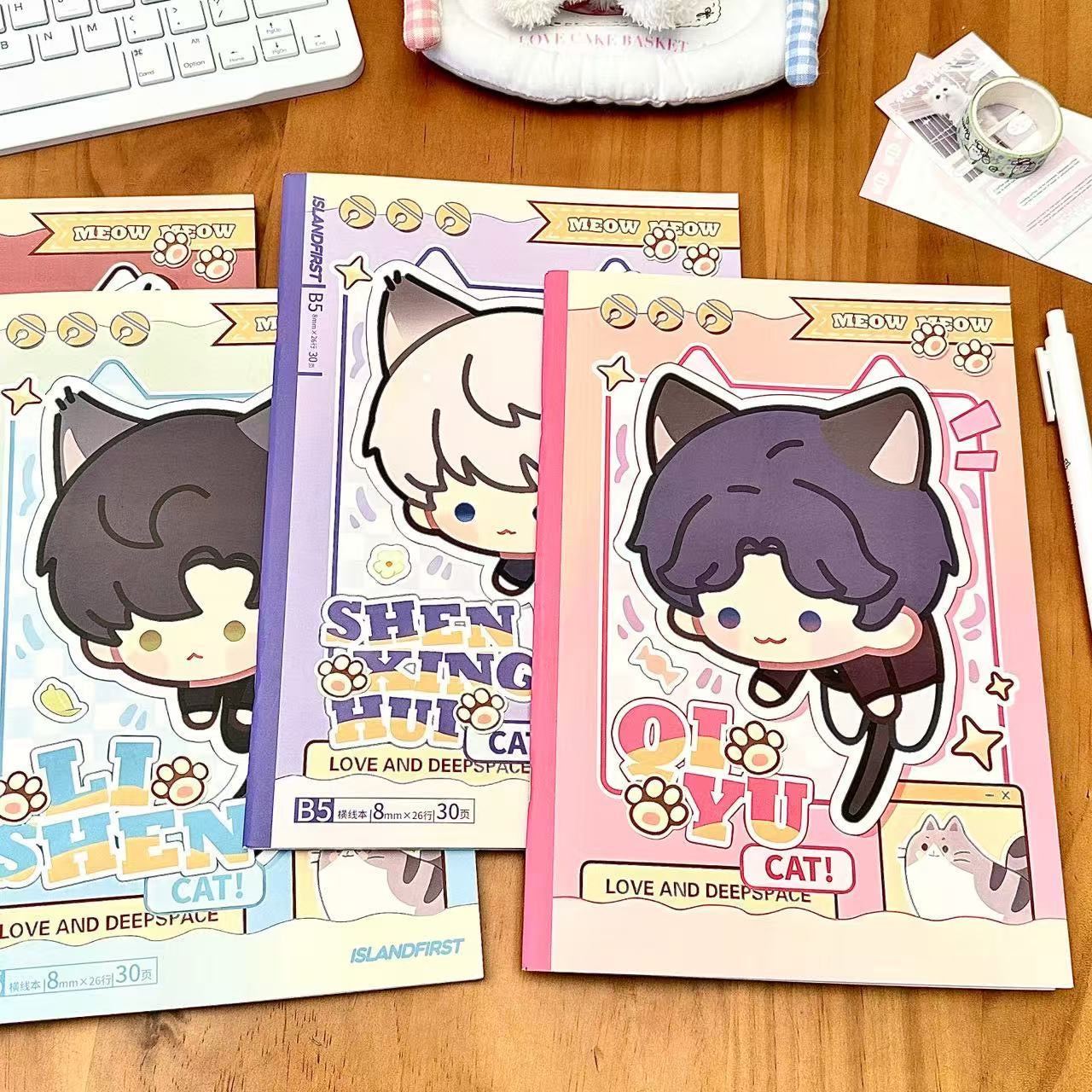080 Kitten-Chibi Notebook Saddle-Stitch Student