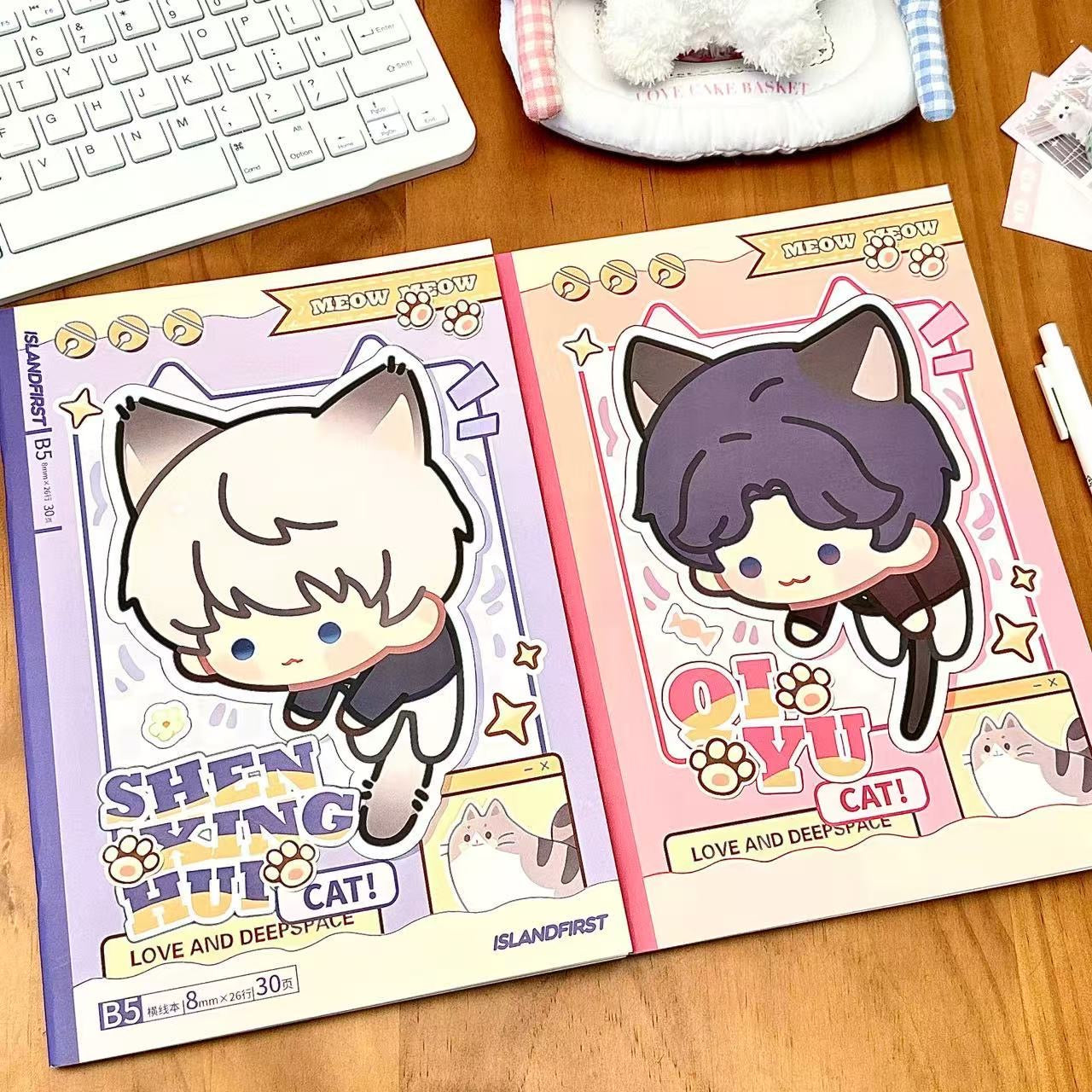 080 Kitten-Chibi Notebook Saddle-Stitch Student