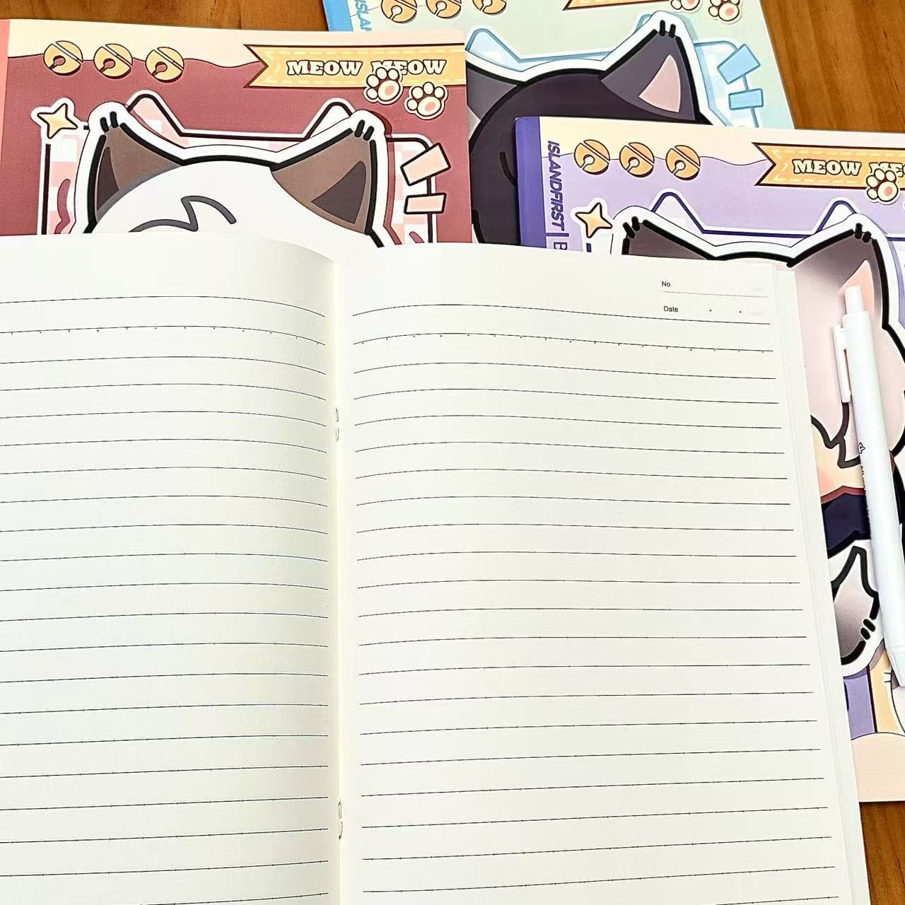080 Kitten-Chibi Notebook Saddle-Stitch Student