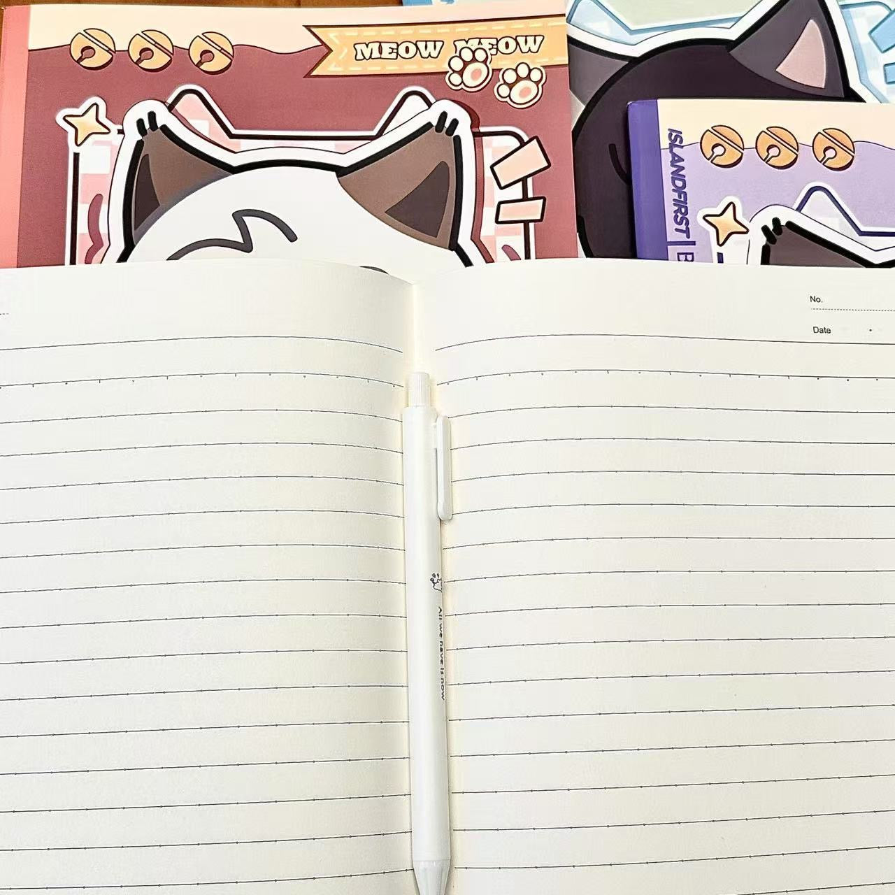 080 Kitten-Chibi Notebook Saddle-Stitch Student
