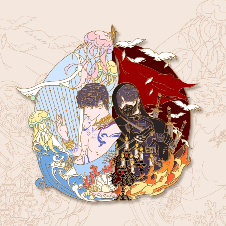 052 Rafayel (Qi Yu) Dichroic Metal Badge