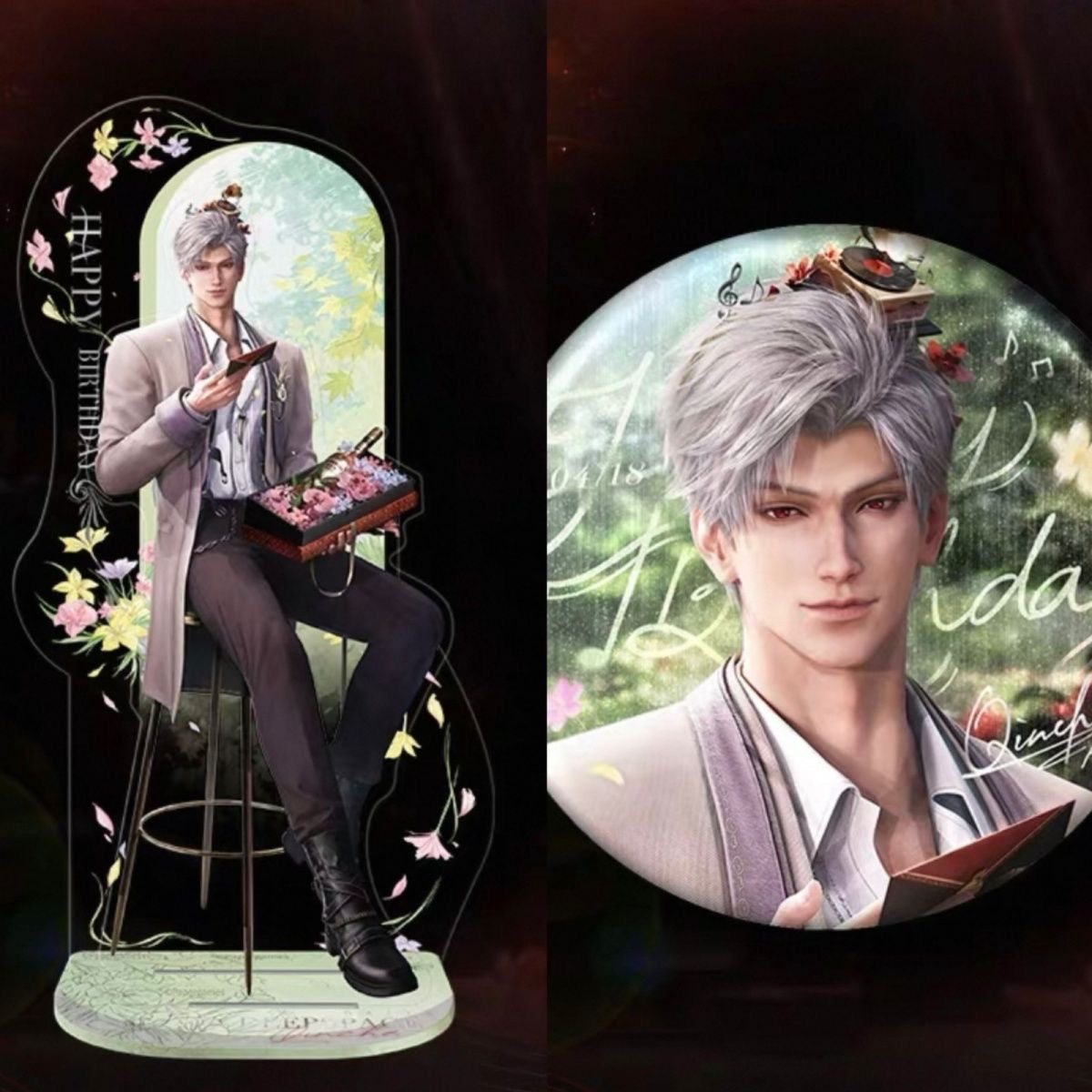 049 LAD Sylus Birthday Tinplate Badge & Standee