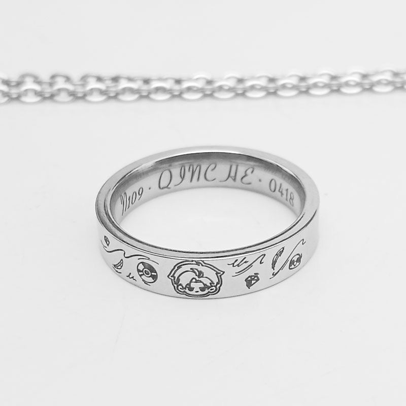 047 LAD Character Titanium Steel Rings