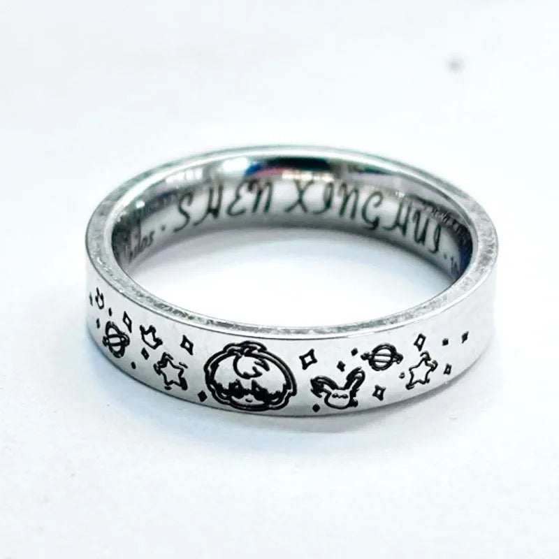 047 LAD Character Titanium Steel Rings