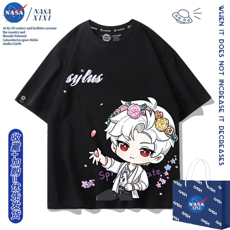 041 LAD Black and White T-Shirt - Summer Chibi