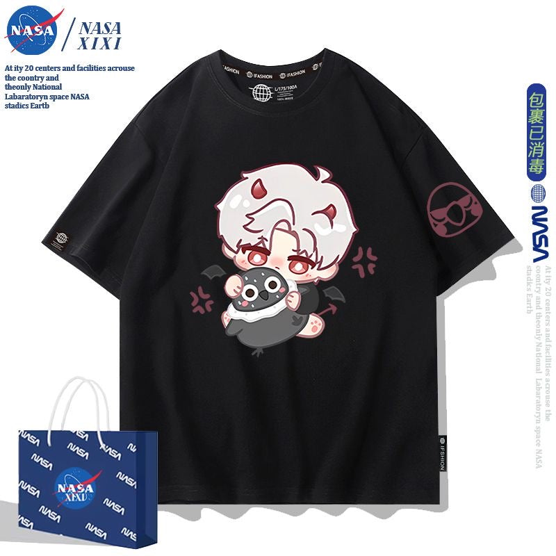 041 LAD Black and White T-Shirt - Summer Chibi