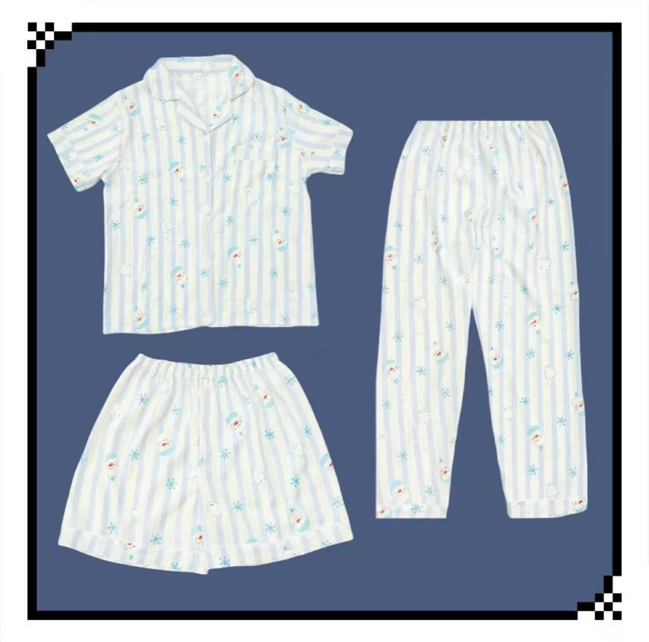 037 Pajama Set Adult 3-Piece Character Nightwear