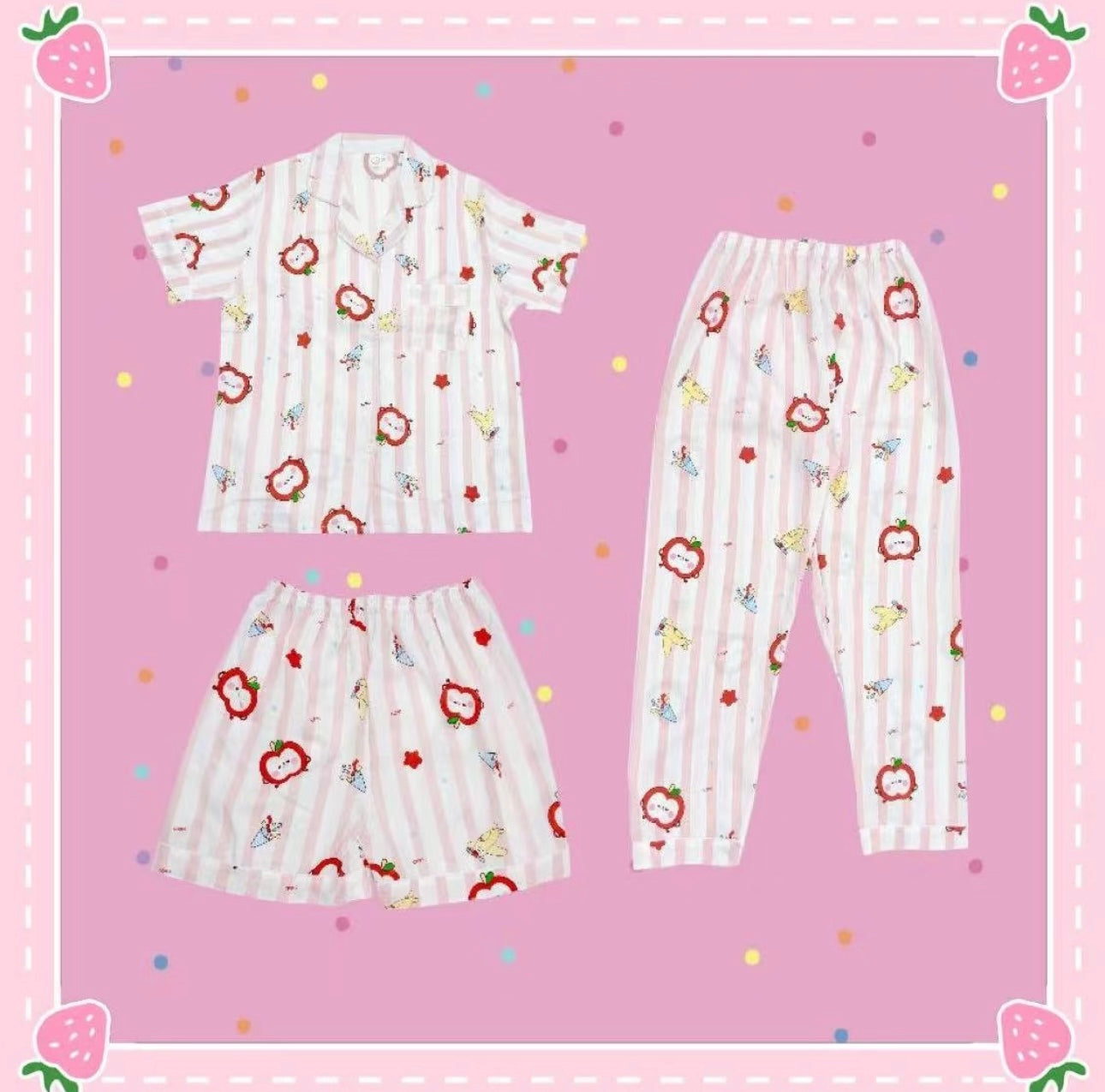 037 Pajama Set Adult 3-Piece Character Nightwear