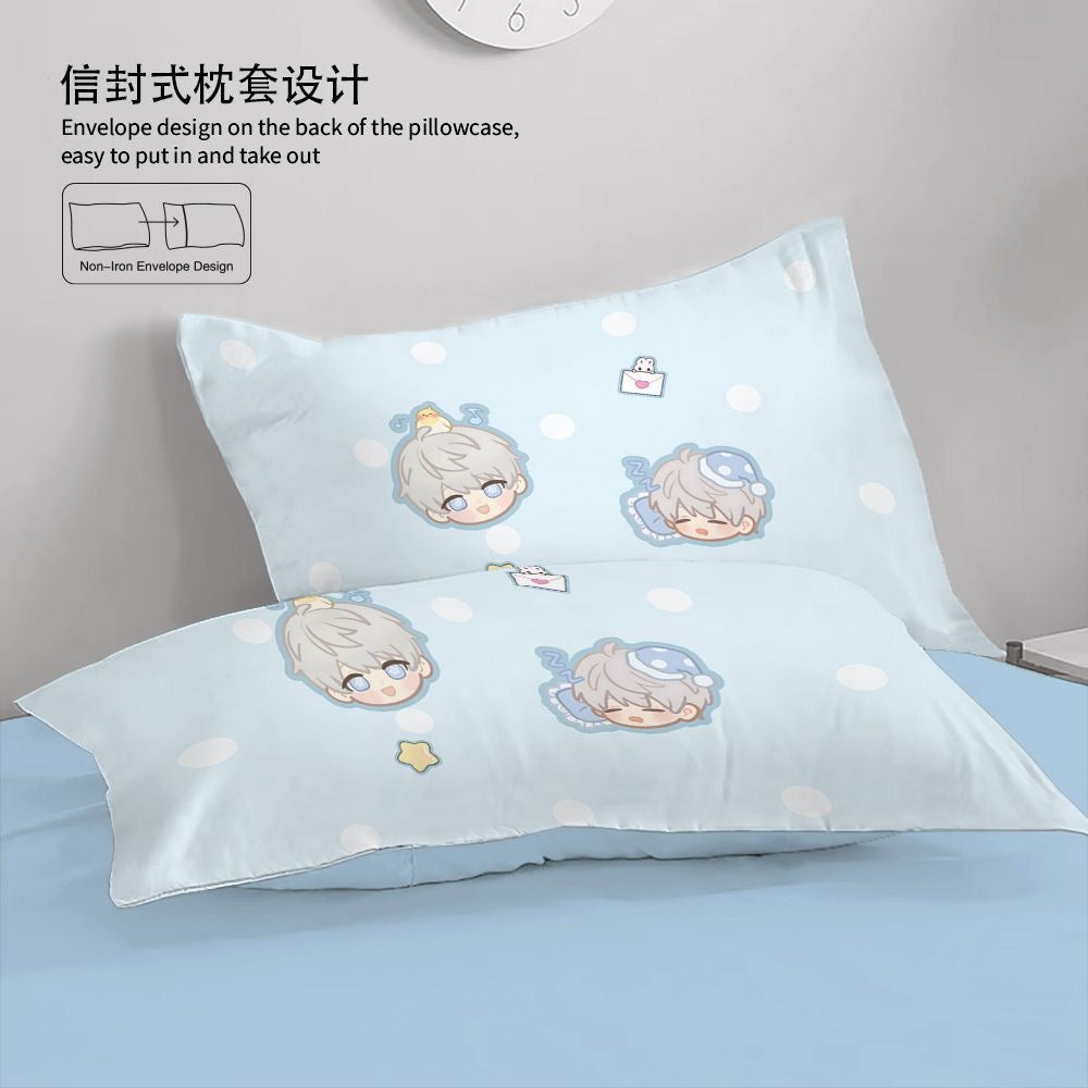 033 4-Piece Chibi Bedding Set Dorm Beds