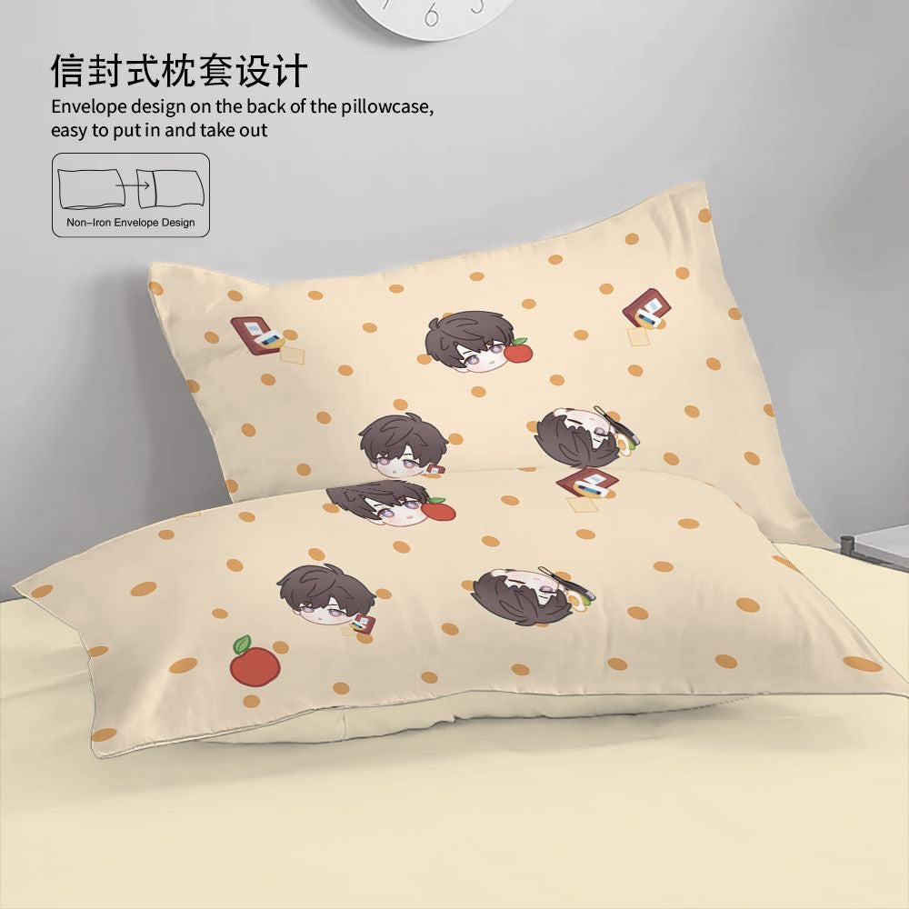 033 4-Piece Chibi Bedding Set Dorm Beds