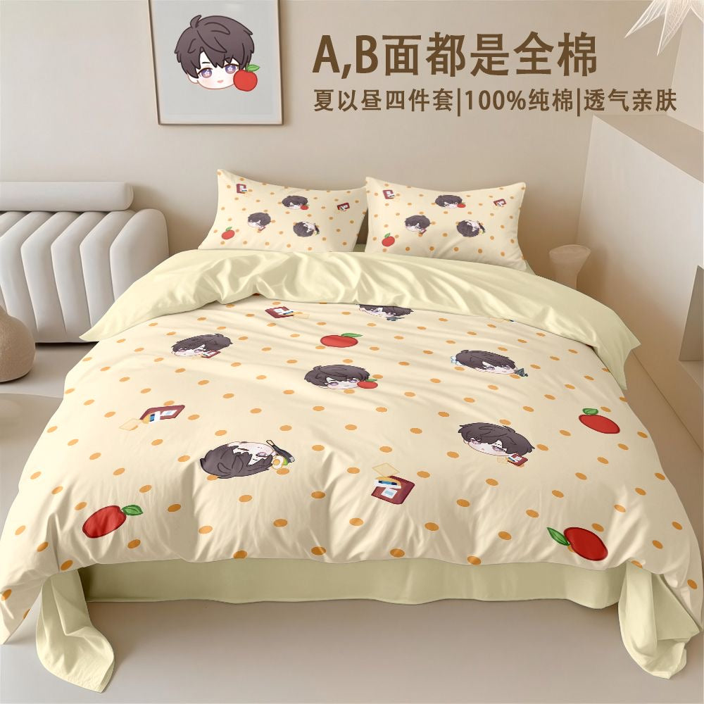 033 4-Piece Chibi Bedding Set Dorm Beds