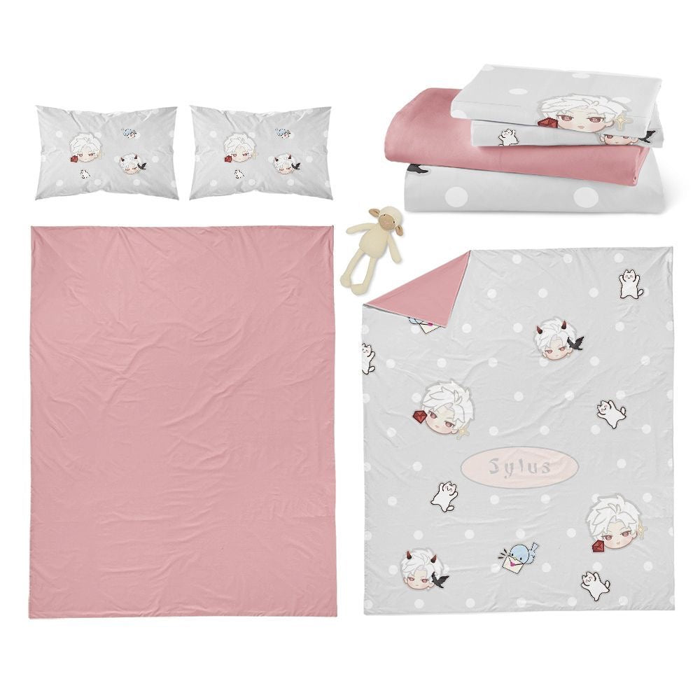 033 4-Piece Chibi Bedding Set Dorm Beds