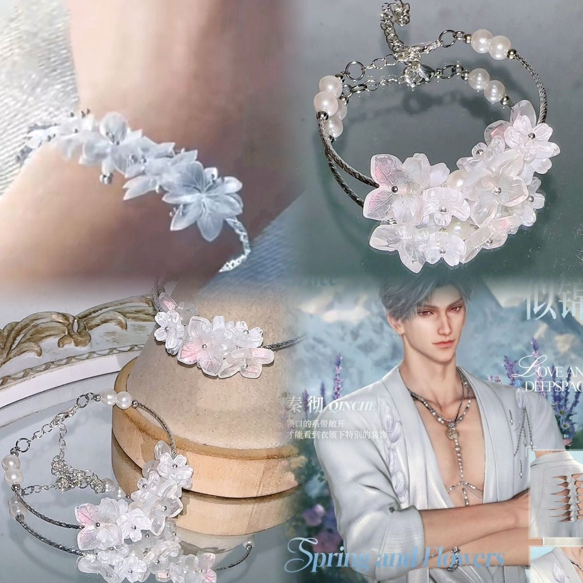 034 Sylus Botanical Valley Bangle Bracelet