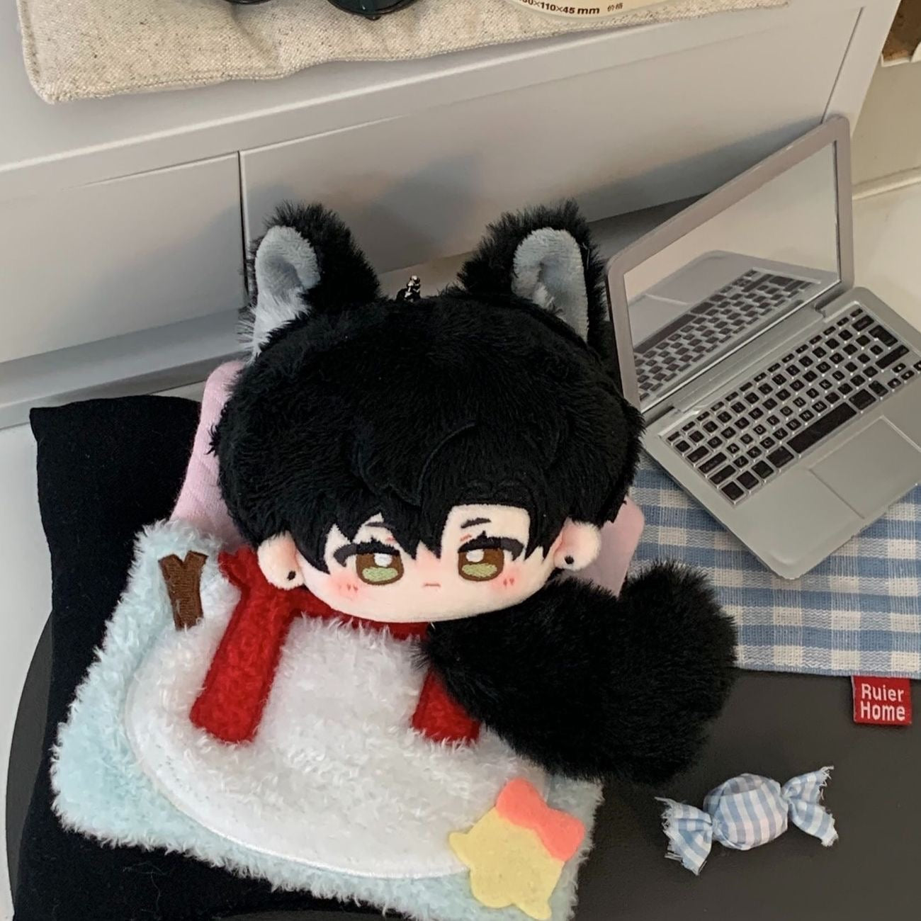 071 8cm Chibi-Wolf Cub Series Bag Charm