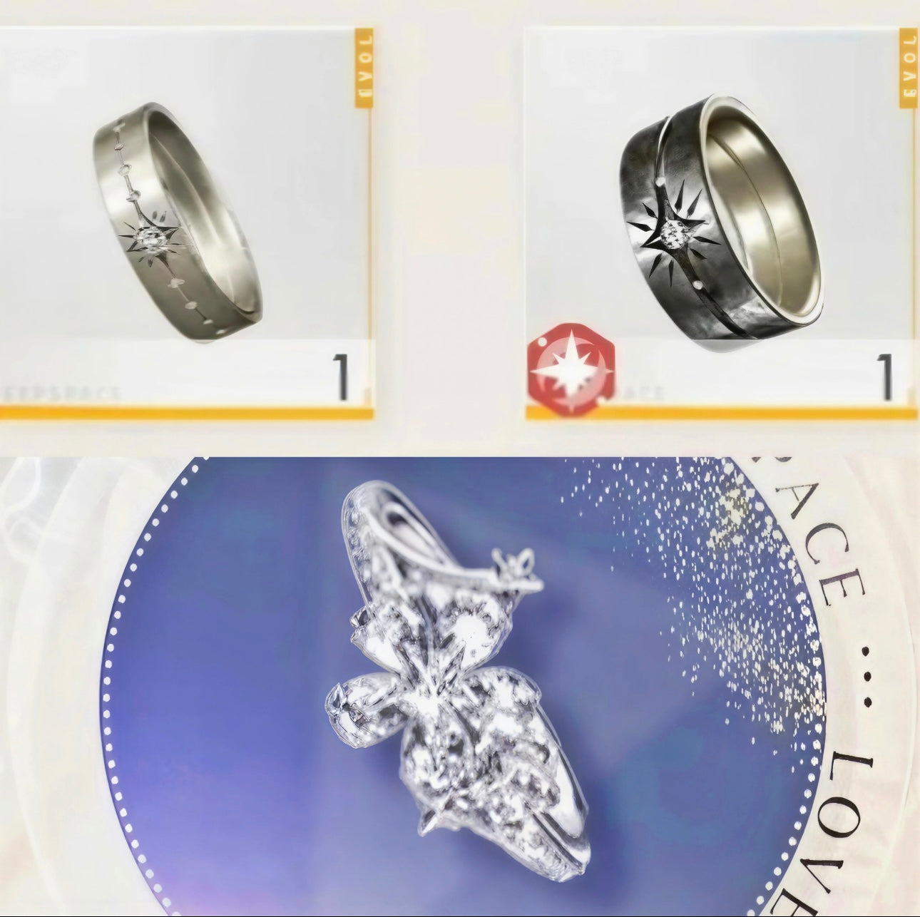 123-3 LAD 2025"Journey of Love" Wedding Rings Silver