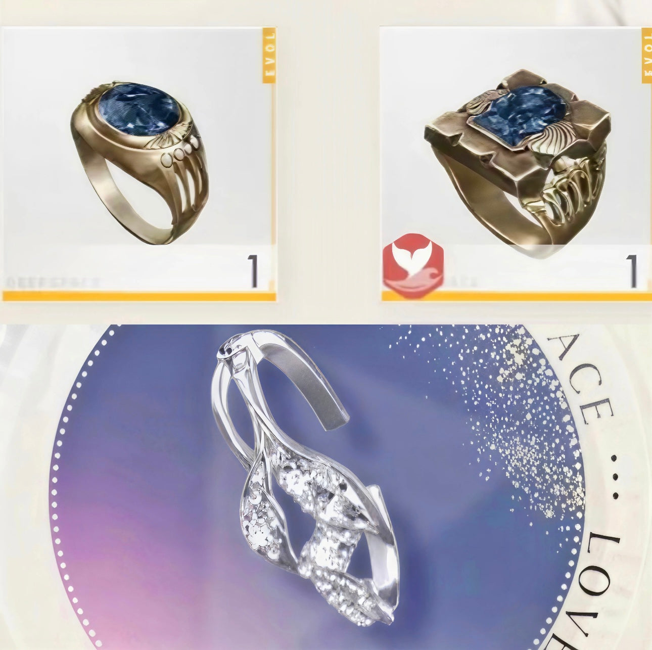 123 Eternal Vows Wedding Cards Rings Set