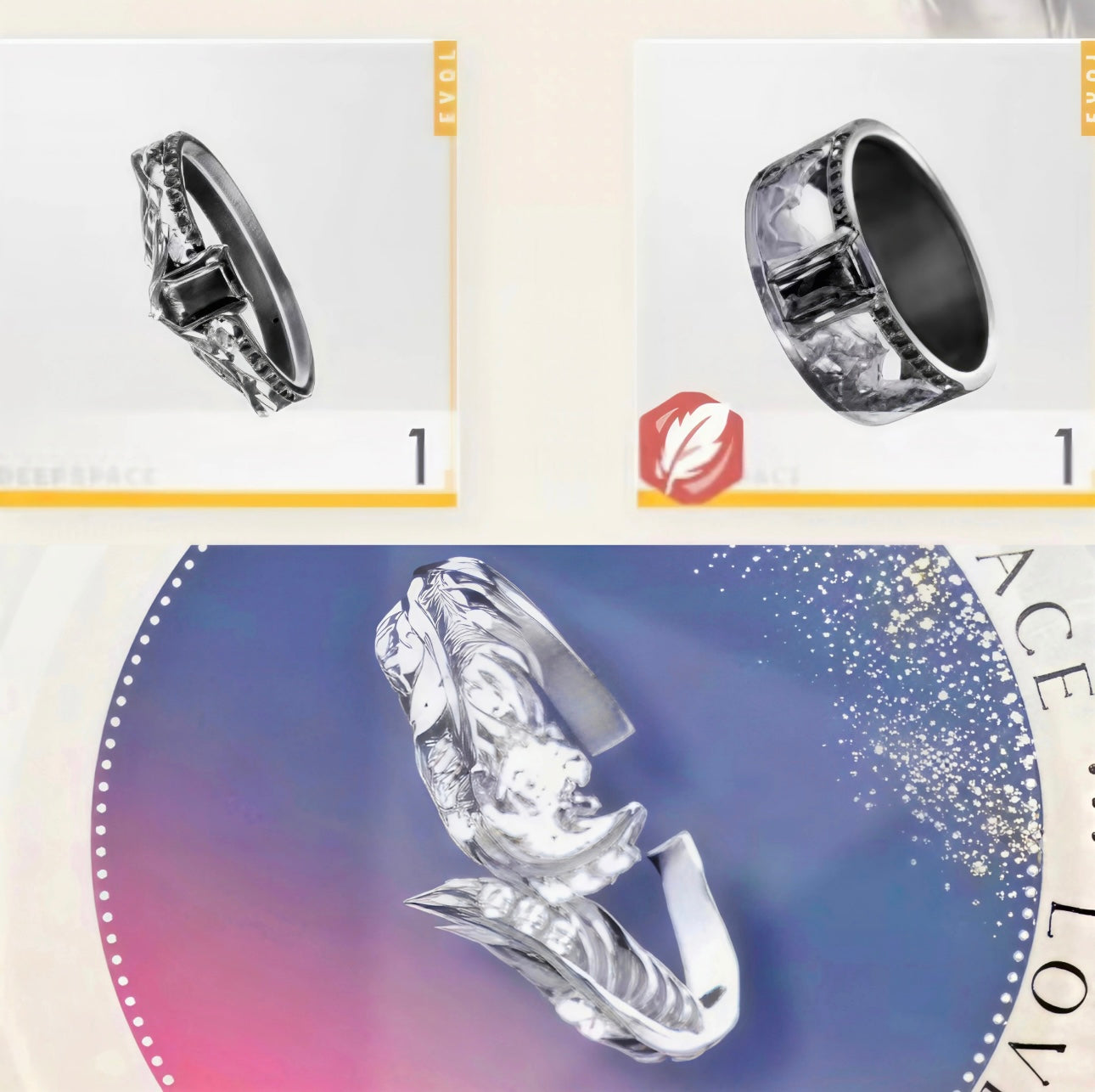 123-3 LAD 2025"Journey of Love" Wedding Rings Silver