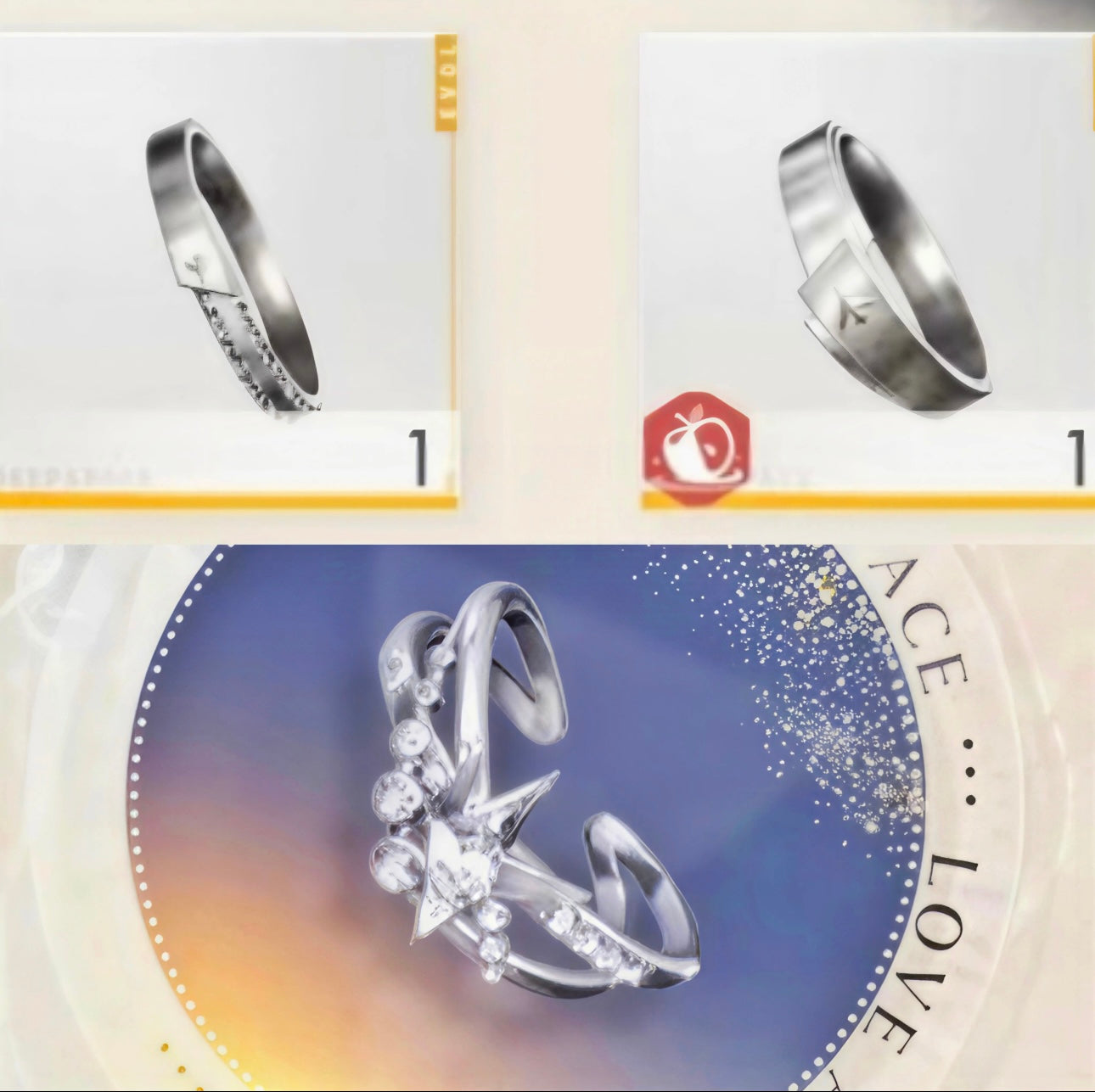 123-3 LAD 2025"Journey of Love" Wedding Rings Silver