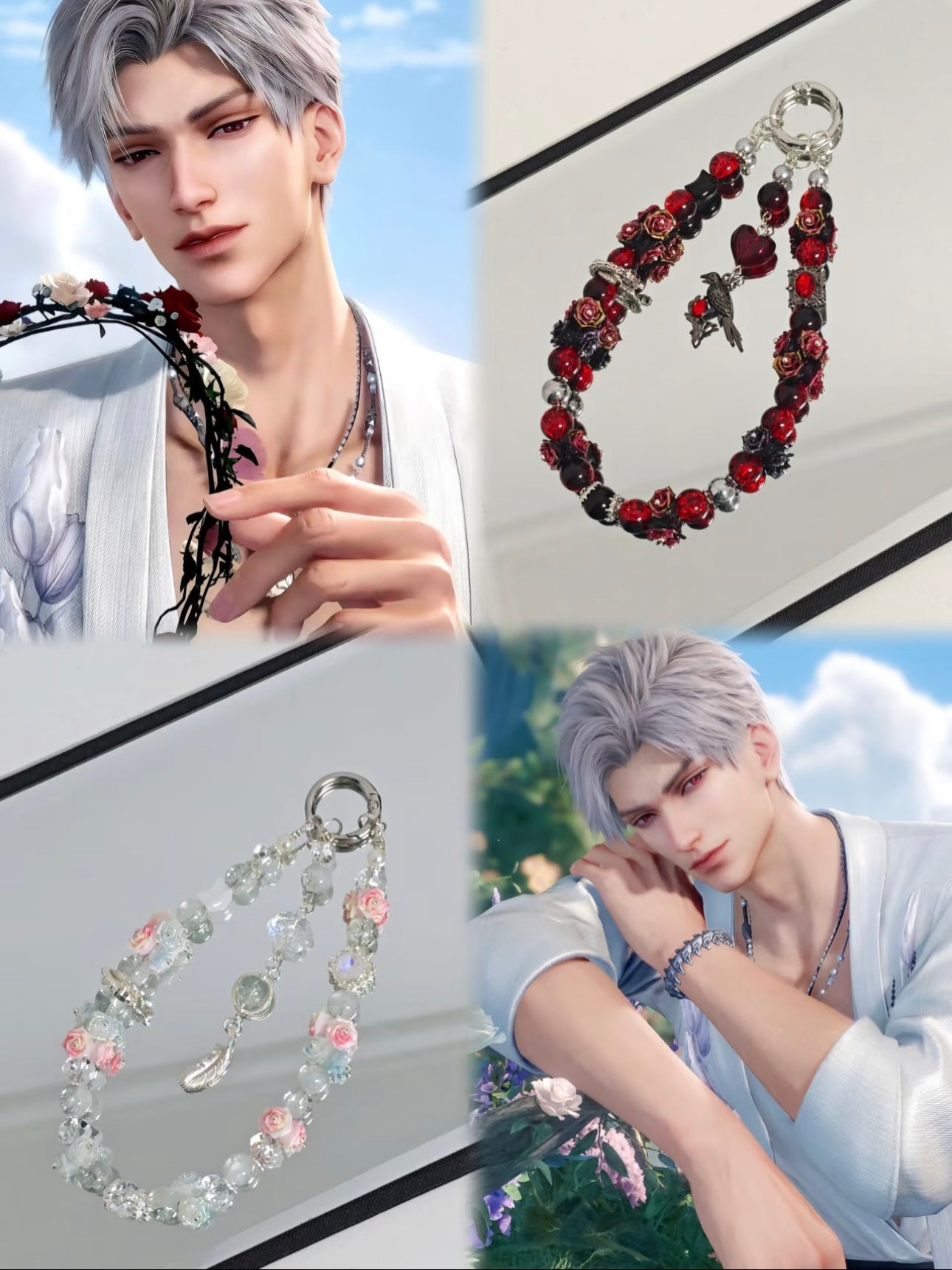 138 Sylus Handcrafted Glass Bead Phone Pendant