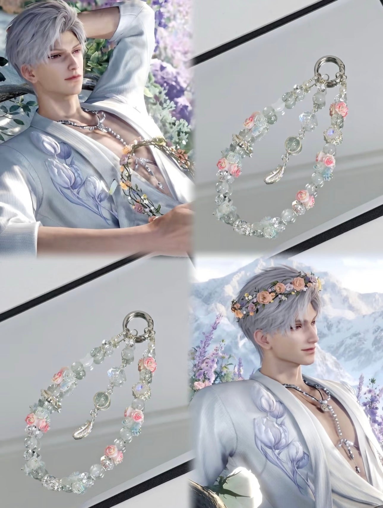 138 Sylus Handcrafted Glass Bead Phone Pendant