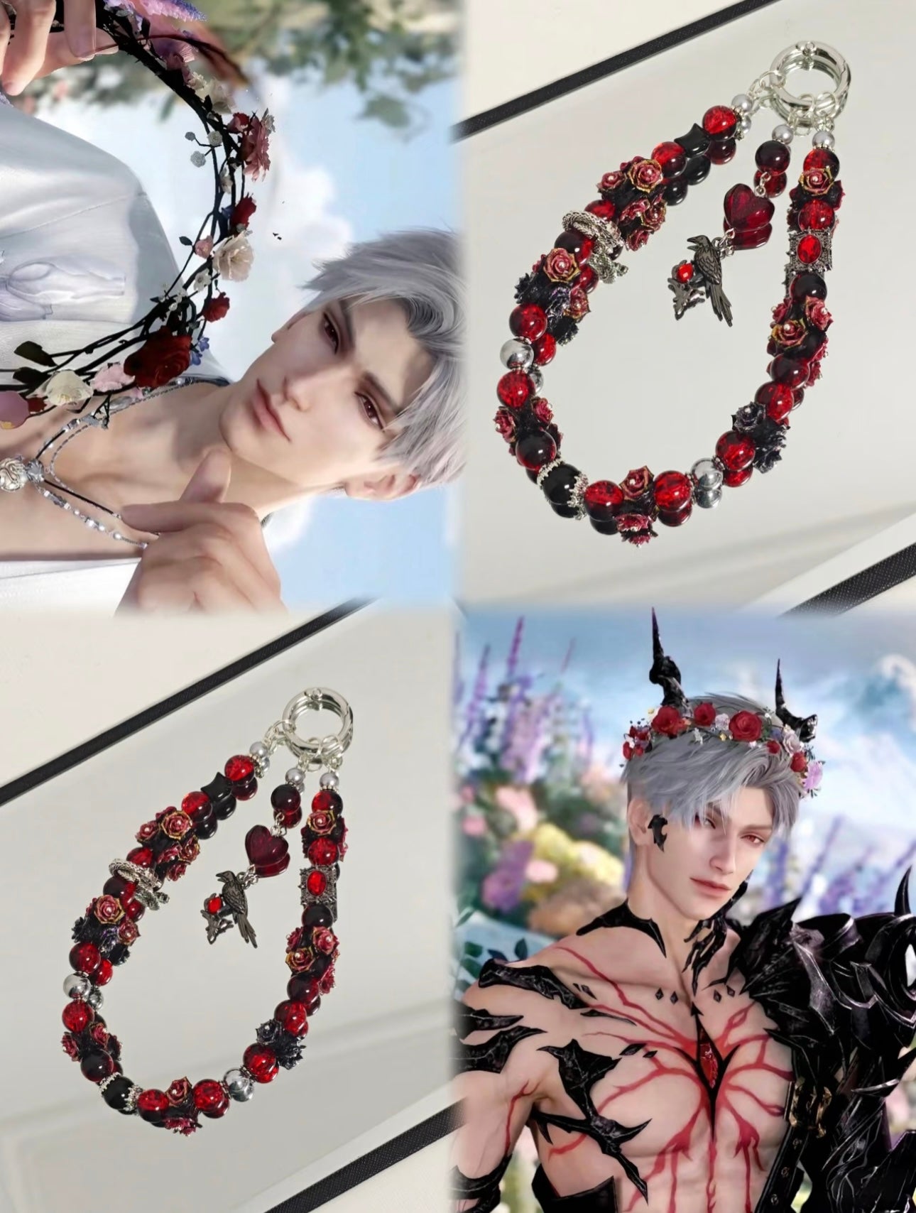 138 Sylus Handcrafted Glass Bead Phone Pendant