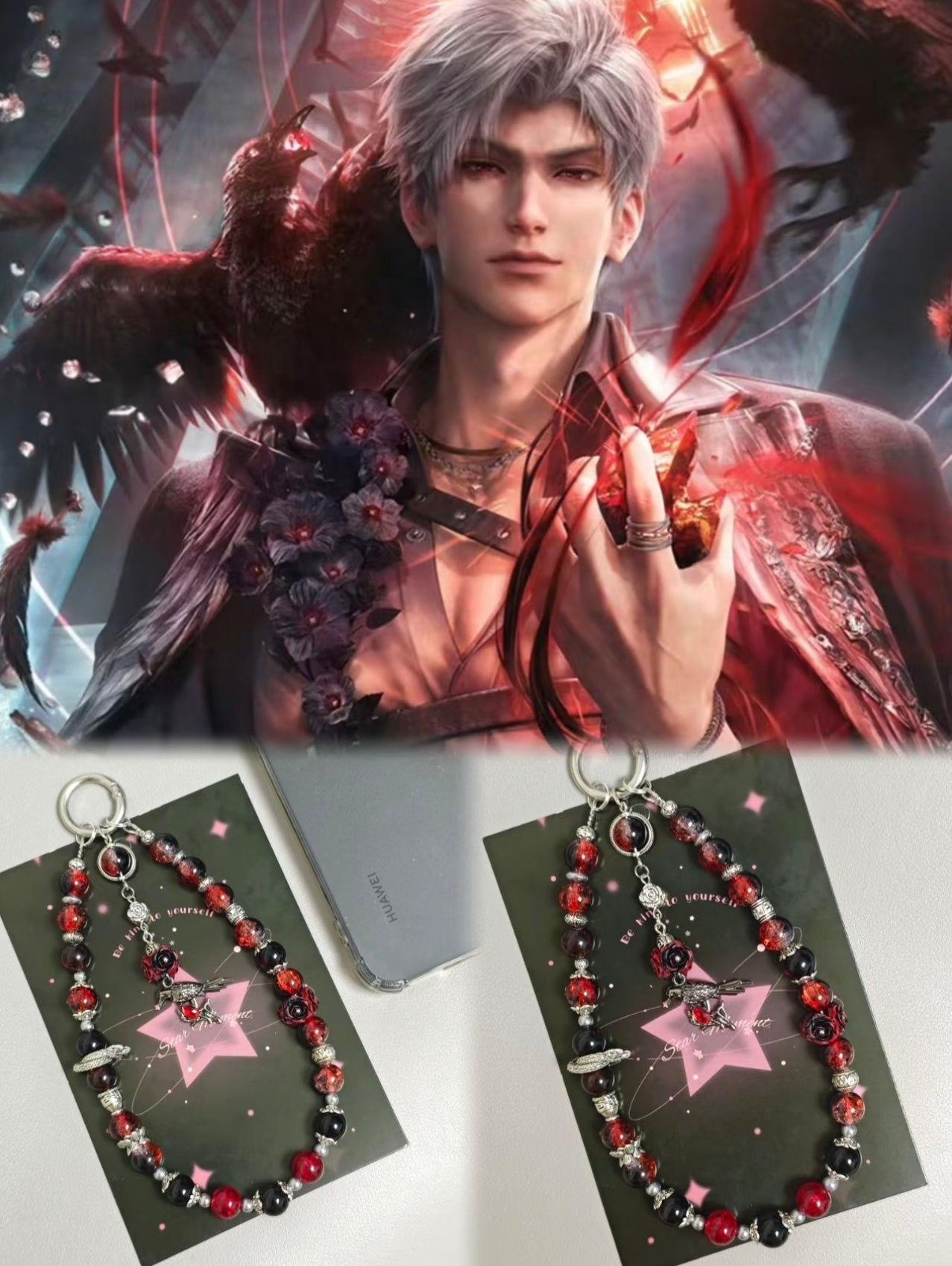 139 Sylus Handcrafted Crystal Phone Pendant