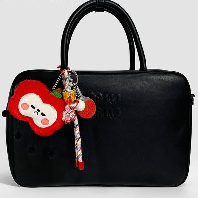148 Caleb Mini Apple Plush Keychain Bag Charm