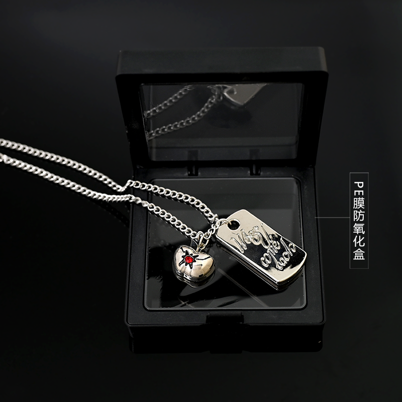 149 Caleb Steel Necklace Pendant Collar Chain