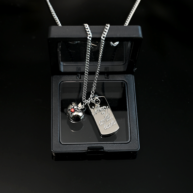 149 Caleb Steel Necklace Pendant Collar Chain