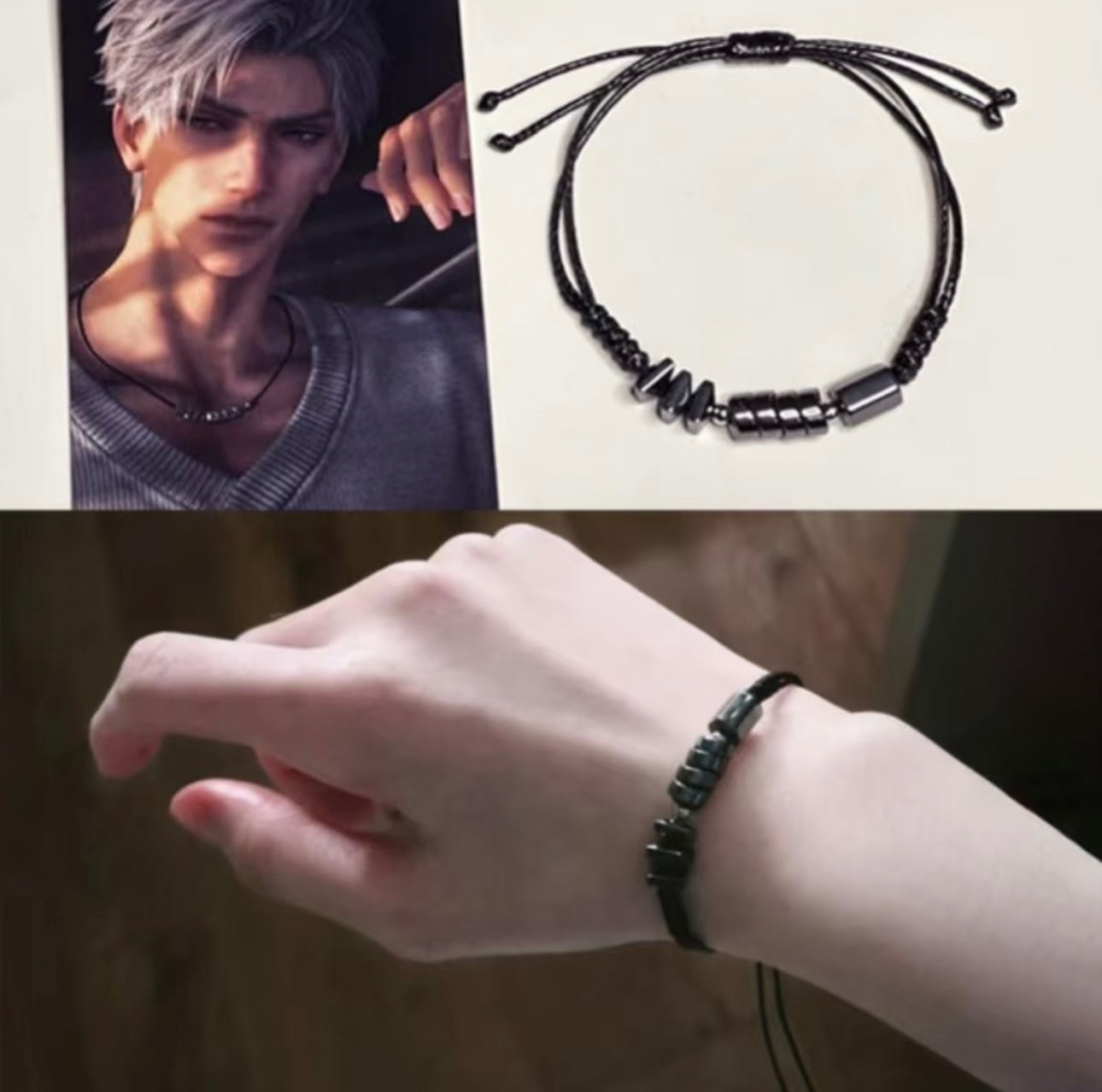 157 Sylus Black Gold-Plated Raven Bracelet