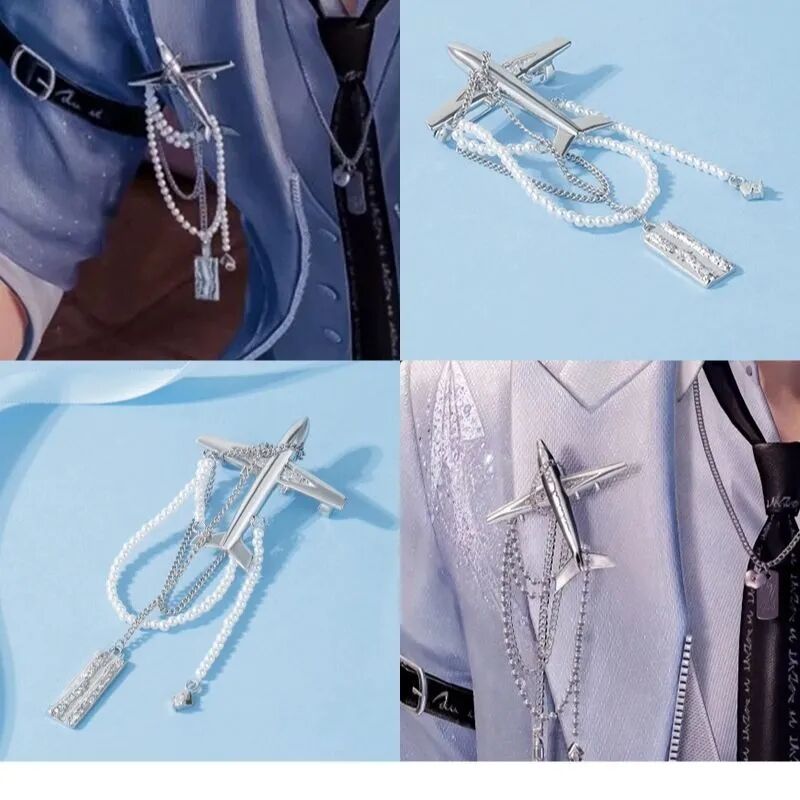 181Airplane Pearl Brooch